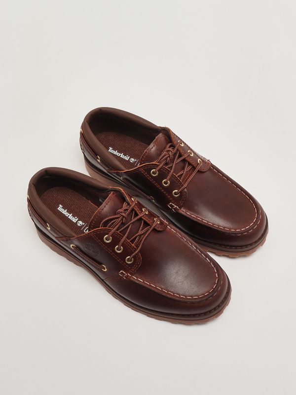 2. Mocassino bambino Authentic 3-Eye Classic Lug in pelle Marrone Timberland tb0a2k8qem61