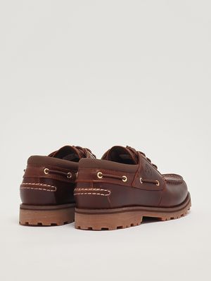 3. Mocassino bambino Authentic 3-Eye Classic Lug in pelle Marrone