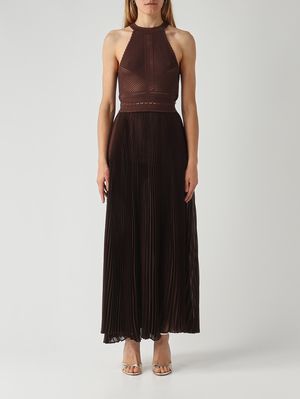 1. Abito donna in georgette plissé Caffè