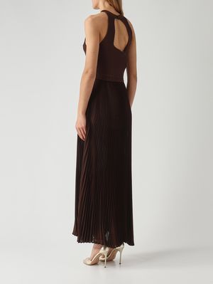 4. Abito donna in georgette plissé Caffè