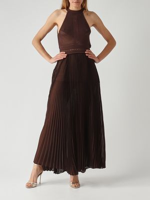 2. Abito donna in georgette plissé Caffè