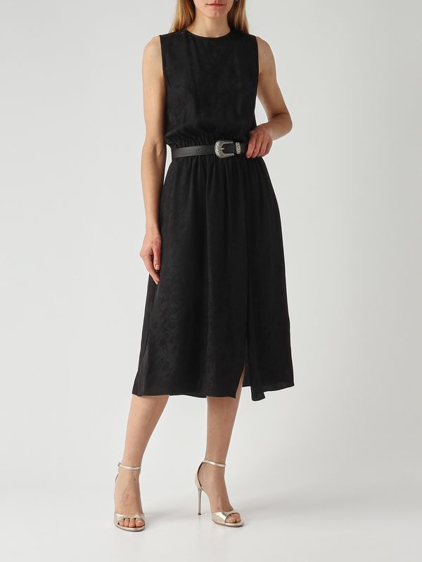 2. Caserta women's dress in viscose jacquard Black Pinko 106801a3an