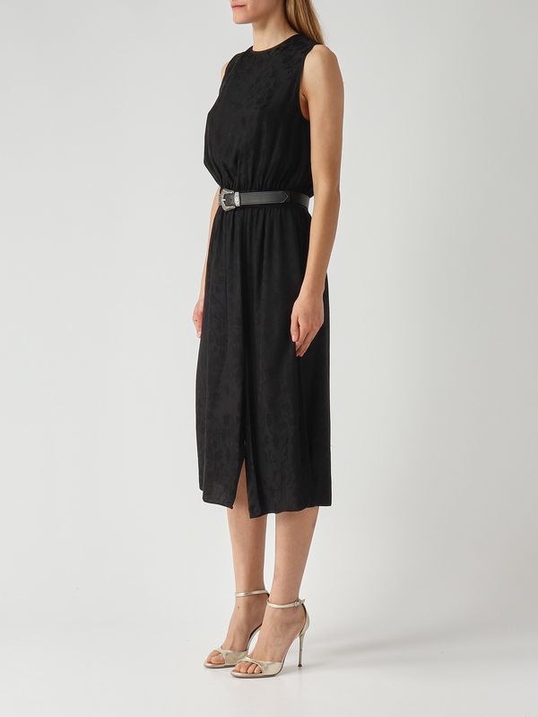 3. Caserta women's dress in viscose jacquard Black Pinko 106801a3an
