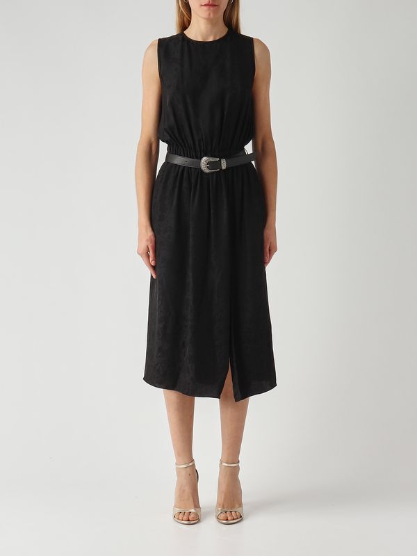 1. Caserta women's dress in viscose jacquard Black Pinko 106801a3an