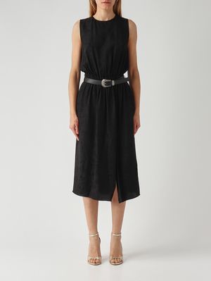 1. Caserta women's dress in viscose jacquard Black