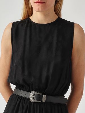 5. Caserta women's dress in viscose jacquard Black