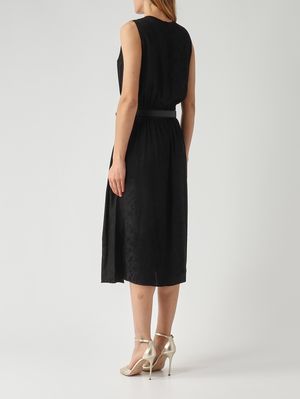 4. Caserta women's dress in viscose jacquard Black