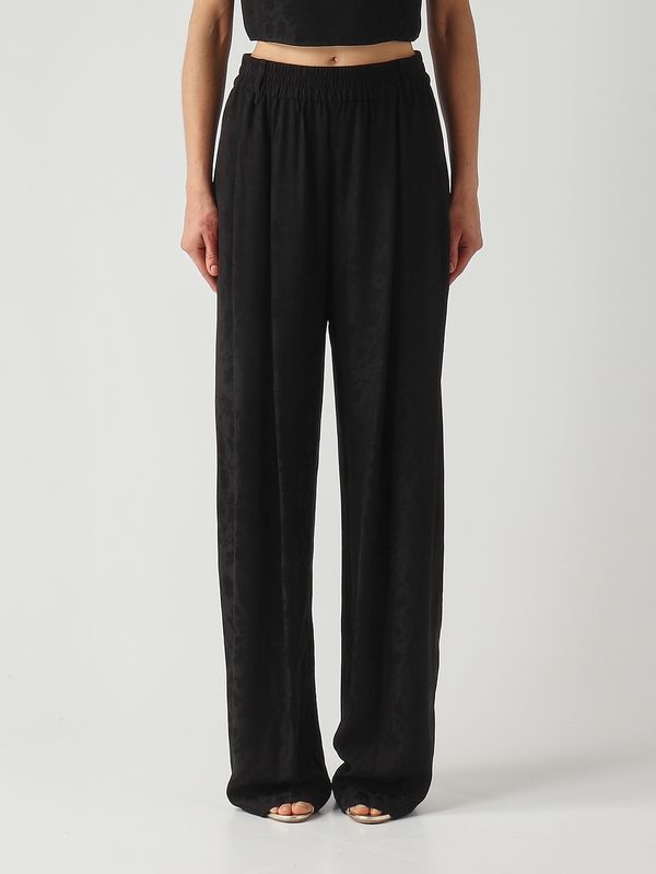 1. Bedonia Damenhose aus Viskose-Jacquard Schwarz Pinko 106802a3an