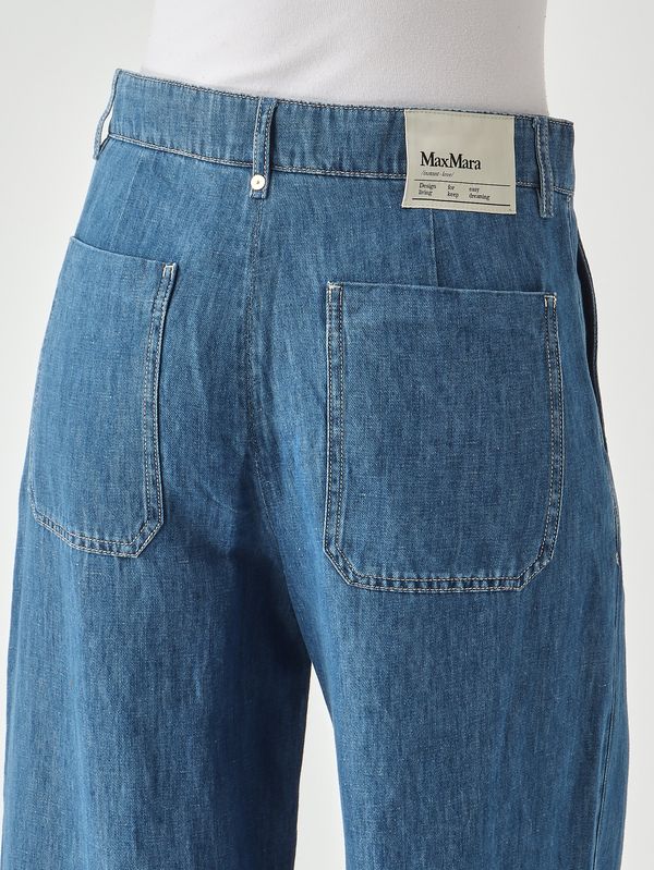 5. Jeans donna Mastice in cotone e lino Denim Medio S Max Mara 2619181043600