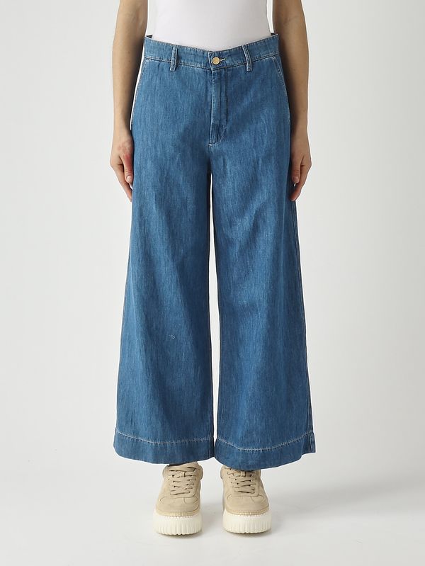 1. Jeans donna Mastice in cotone e lino Denim Medio S Max Mara 2619181043600