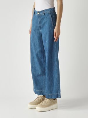 3. Jeans donna Mastice in cotone e lino Denim Medio
