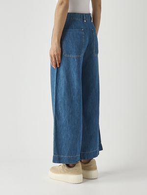 4. Jeans donna Mastice in cotone e lino Denim Medio
