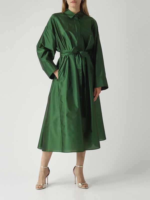 2. Robe femme Manna en mélange de soie Émeraude S Max Mara 2619221043600