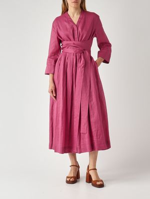 2. Abito donna Camilla in ramie Magenta
