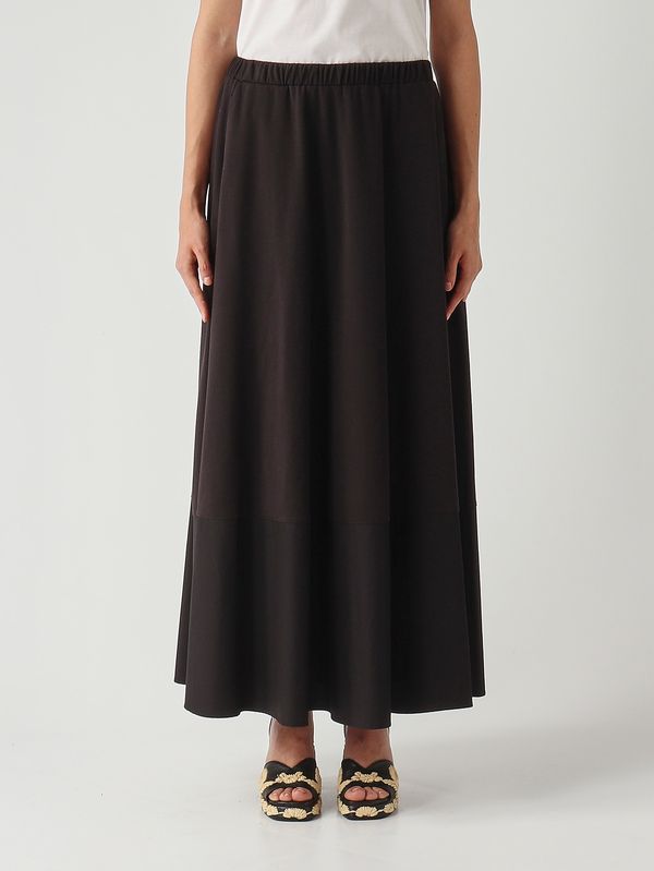 Gonna donna Ribes in misto cotone stretch Nero MM Max Mara