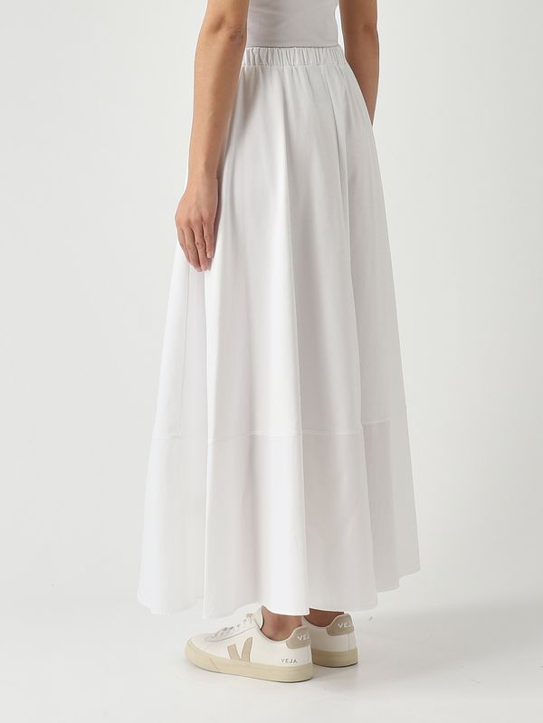 4. Falda de mujer Ribes de mezcla de algodón elástico. Blanco MM Max Mara 2616771018600
