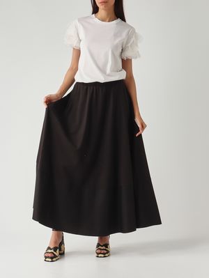 2. Gonna donna Ribes in misto cotone stretch Nero