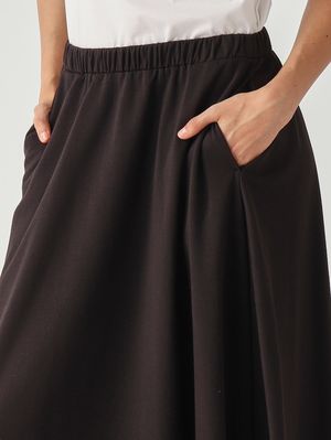 5. Gonna donna Ribes in misto cotone stretch Nero