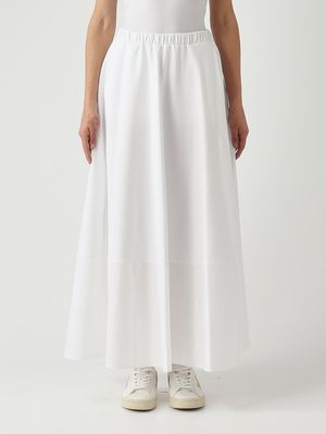 1. Falda de mujer Ribes de mezcla de algodón elástico. Blanco
