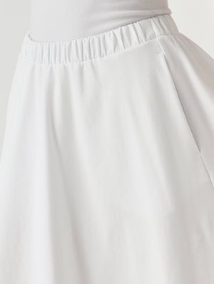 5. Falda de mujer Ribes de mezcla de algodón elástico. Blanco