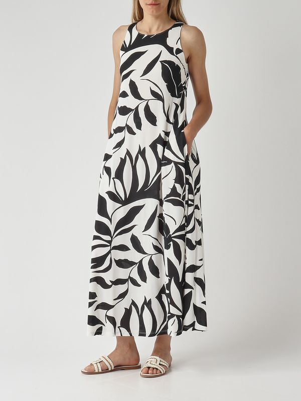 2. Vestido de mujer Paste de viscosa elástica Blanco y negro Max Mara Beachwear 2616621069600