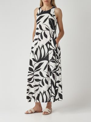 2. Vestido de mujer Paste de viscosa elástica Blanco y negro