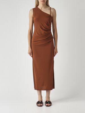 1. Abito donna Fiabe in viscosa stretch Ruggine