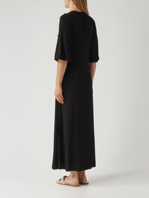 4. Abito donna Riga in viscosa stretch Nero