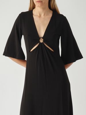 5. Abito donna Riga in viscosa stretch Nero