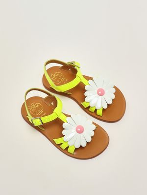 2. Mädchen-Sandalen aus Leder Limette