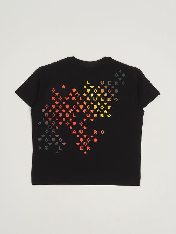 2. Kinder-T-Shirt aus Stretch-Baumwolle Schwarz Blauer 26sblkh02512007558