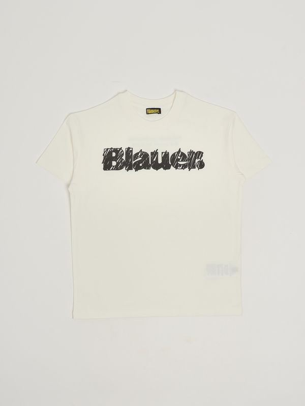1. Camiseta de niño de algodón elástico Blanco Blauer 26sblkh02513007558