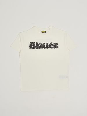 1. Camiseta de niño de algodón elástico Blanco