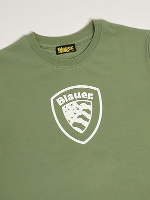 3. Kinder-T-Shirt aus Stretch-Baumwolle Olivgrün