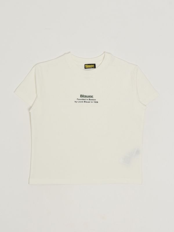 1. Camiseta de niño de algodón elástico Blanco Blauer 26sblkh02524007558