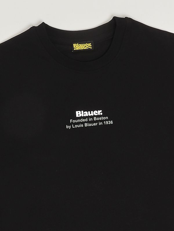 3. Kinder-T-Shirt aus Stretch-Baumwolle Schwarz Blauer 26sblkh02524007558