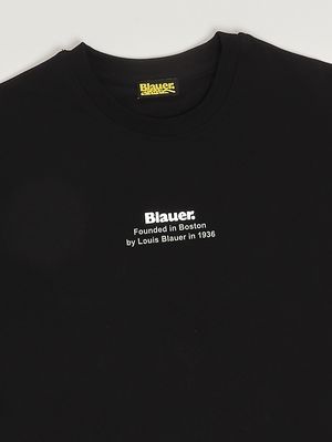 3. Kinder-T-Shirt aus Stretch-Baumwolle Schwarz