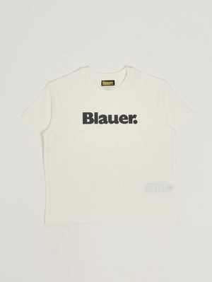 1. Camiseta infantil Hardy de algodón elástico. Blanco
