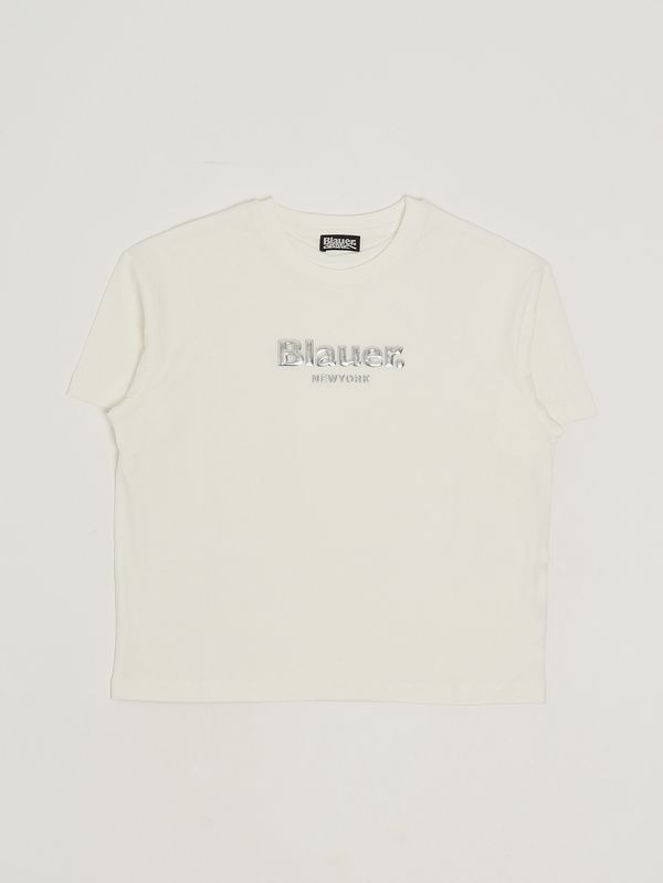 1. Camiseta de niña de algodón elástico. Blanco Blauer 26sblgh02501007558