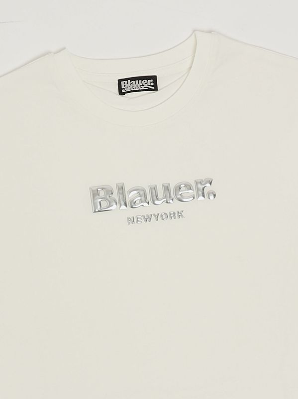 3. Camiseta de niña de algodón elástico. Blanco Blauer 26sblgh02501007558