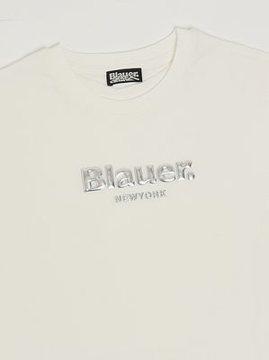 3. Camiseta de niña de algodón elástico. Blanco