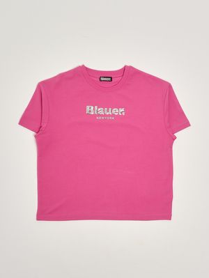 1. Girls' stretch cotton T-shirt Rosa