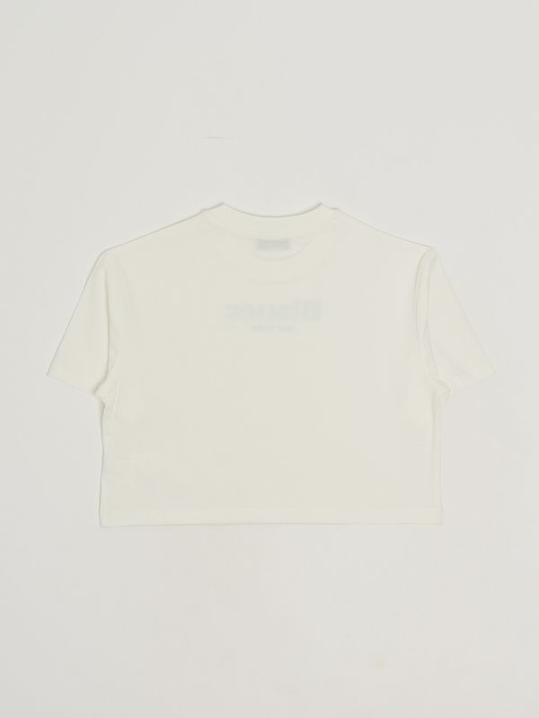 2. Girls' stretch cotton T-shirt White-Green Blauer 26sblgh02502007558
