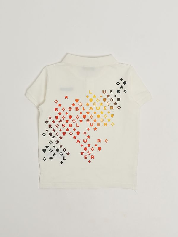 2. Polo para niño de algodón elástico Blanco Blauer 26sblkt02514007559