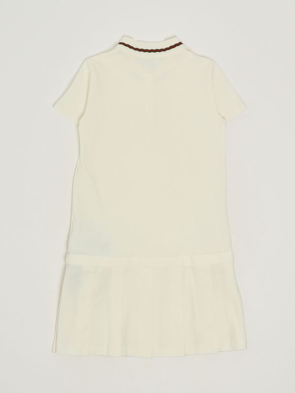 2. Mädchenkleid aus Stretch-Baumwolle Weiß Gucci 852832xjhrs