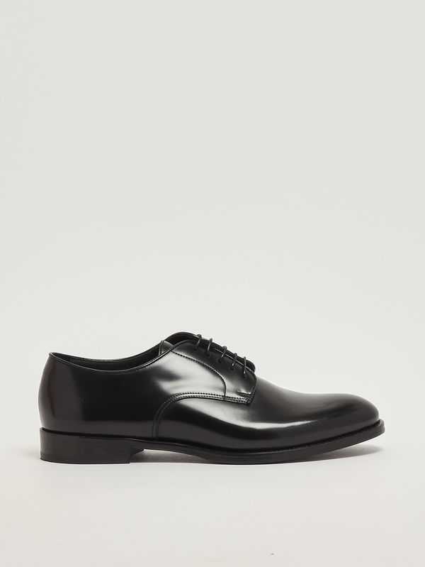 1. Zapatos Derby de hombre con cordones en piel cepillada. Negro Doucal's du1003monzuf269