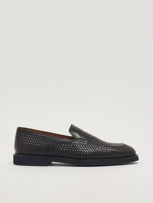 1. Mocassino uomo Penny Adler in pelle intrecciata Blu