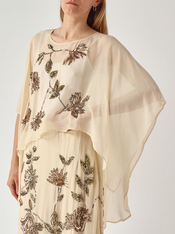 5. Capa de mujer de viscosa Beige-Verde-Rosa Maliparmi ib033750667