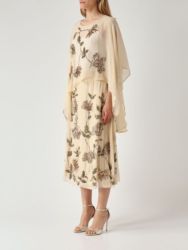 3. Capa de mujer de viscosa Beige-Verde-Rosa Maliparmi ib033750667