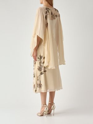 4. Capa de mujer de viscosa Beige-Verde-Rosa